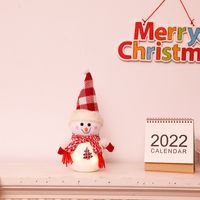 Christmas Cute Christmas Hat Snowman Cotton Chiffon Velvet Party Ornaments sku image 2