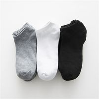 Men's Fashion Solid Color Polyester Cotton Ankle Socks 1 Set main image 3