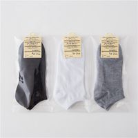 Men's Fashion Solid Color Polyester Cotton Ankle Socks 1 Set sku image 4