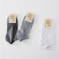 Men's Fashion Solid Color Polyester Cotton Ankle Socks 1 Set main image 6