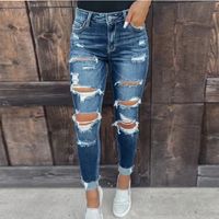 Women's Holiday Retro Solid Color Full Length Jeans main image 1