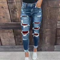 Women's Holiday Retro Solid Color Full Length Jeans main image 4