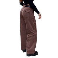 Pantalones Vaqueros De Bolsillo Largos De Color Liso Para Mujer main image 3