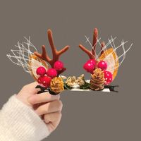 Fashion Antlers Plastic Patchwork Hair Clip 1 Pair sku image 15