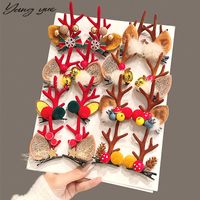 Fashion Antlers Plastic Patchwork Hair Clip 1 Pair main image 3