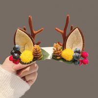 Fashion Antlers Plastic Patchwork Hair Clip 1 Pair sku image 14