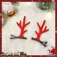 Fashion Antlers Plastic Patchwork Hair Clip 1 Pair sku image 2