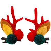 Fashion Antlers Plastic Patchwork Hair Clip 1 Pair main image 2