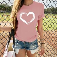 Women's T-shirt Short Sleeve T-shirts Printing Fashion Heart Shape main image 4