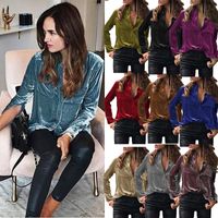 Women's Blouse Long Sleeve Blouses Patchwork Fashion Solid Color main image 2