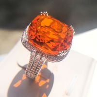 Fashion Geometric Copper Plating Diamond Artificial Gemstones Rings main image 3