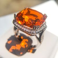 Fashion Geometric Copper Plating Diamond Artificial Gemstones Rings main image 2