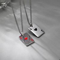 Hip-hop Poker Stainless Steel Plating Pendant Necklace 1 Piece main image 7