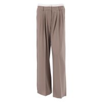 Women's Daily Casual Solid Color Full Length Patchwork Contrast Binding Wide Leg Pants main image 5