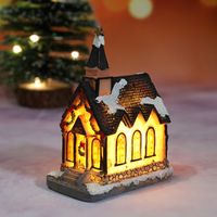 Christmas Cartoon Style Cute Christmas House Resin Indoor Festival Ornaments sku image 2