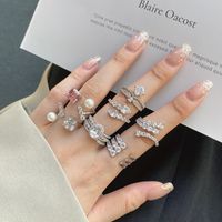 Luxurious Geometric Sterling Silver Plating Zircon Open Ring main image 1