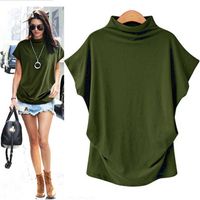 Women's T-shirt Short Sleeve T-shirts Patchwork Dolman Sleeve Fashion Solid Color main image 5