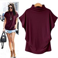 Women's T-shirt Short Sleeve T-shirts Patchwork Dolman Sleeve Fashion Solid Color main image 3