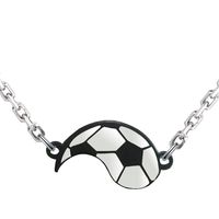 Fashion Football Titanium Steel Polishing Necklace main image 5