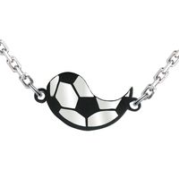 Fashion Football Titanium Steel Polishing Necklace main image 4