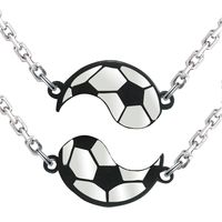 Fashion Football Titanium Steel Polishing Necklace sku image 3