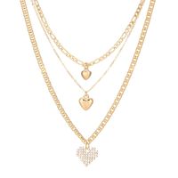 Fashion Star Heart Shape Lightning Alloy Plating Inlay Rhinestones Women's Layered Necklaces 1 Piece sku image 1
