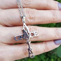 Simple Style Cross Letter Stainless Steel Plating Pendant Necklace 1 Piece main image 3