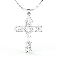 Simple Style Cross Letter Stainless Steel Plating Pendant Necklace 1 Piece main image 4