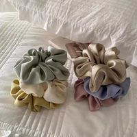 Fashion Solid Color Cloth Pleated Hair Tie 1 Piece main image 2