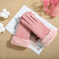 Women's Simple Style Solid Color Velvet Polyester Gloves 1 Piece main image 1