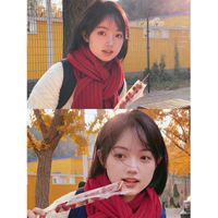 Women's Simple Style Solid Color Knit Winter Scarves main image 3