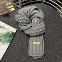 Women's Simple Style Solid Color Knit Winter Scarves sku image 8