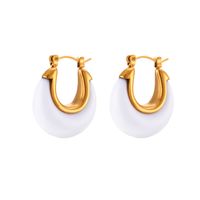 1 Pair Fashion Geometric Plating Stainless Steel Earrings sku image 2