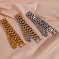 Mode Géométrique Acier Inoxydable Placage Bracelets main image 1