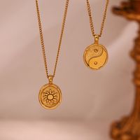 Fashion Moon Stainless Steel Plating Pendant Necklace main image 5