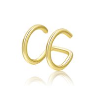 Wholesale Jewelry Fashion C Shape Metal Plating Ear Clips sku image 1