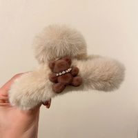 Fashion Solid Color Plush Hair Claws 1 Piece sku image 8