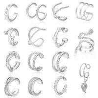 Wholesale Jewelry Fashion C Shape Metal Plating Ear Clips sku image 33