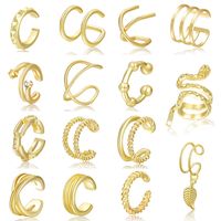 Wholesale Jewelry Fashion C Shape Metal Plating Ear Clips sku image 32