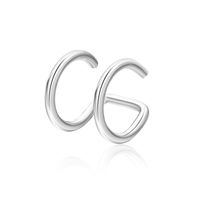 Wholesale Jewelry Fashion C Shape Metal Plating Ear Clips sku image 2