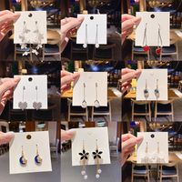 Fashion Heart Shape Alloy Plating Inlay Artificial Gemstones Women's Drop Earrings 1 Pair main image 5