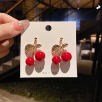 Fashion Heart Shape Alloy Plating Inlay Artificial Gemstones Women's Drop Earrings 1 Pair sku image 87