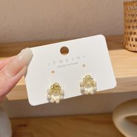 Fashion Heart Shape Alloy Plating Inlay Artificial Gemstones Women's Drop Earrings 1 Pair sku image 83