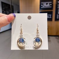 Fashion Heart Shape Alloy Plating Inlay Artificial Gemstones Women's Drop Earrings 1 Pair sku image 90