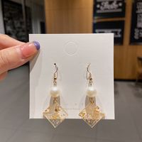 Fashion Heart Shape Alloy Plating Inlay Artificial Gemstones Women's Drop Earrings 1 Pair sku image 64