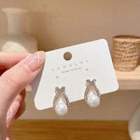 Fashion Heart Shape Alloy Plating Inlay Artificial Gemstones Women's Drop Earrings 1 Pair sku image 68