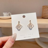 Fashion Heart Shape Alloy Plating Inlay Artificial Gemstones Women's Drop Earrings 1 Pair sku image 96