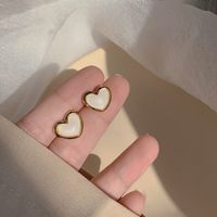 Fashion Heart Shape Alloy Plating Inlay Artificial Gemstones Women's Drop Earrings 1 Pair sku image 94