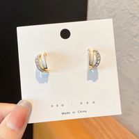 Fashion Heart Shape Alloy Plating Inlay Artificial Gemstones Women's Drop Earrings 1 Pair sku image 161
