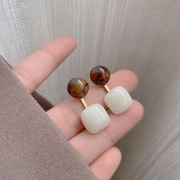 Fashion Heart Shape Alloy Plating Inlay Artificial Gemstones Women's Drop Earrings 1 Pair sku image 155
